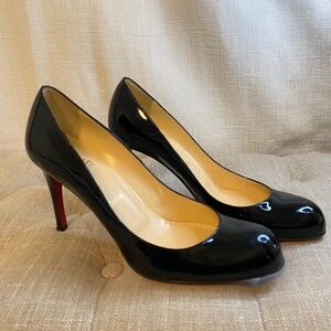 Christian Louboutin Black Patent Leather Heels 85mm